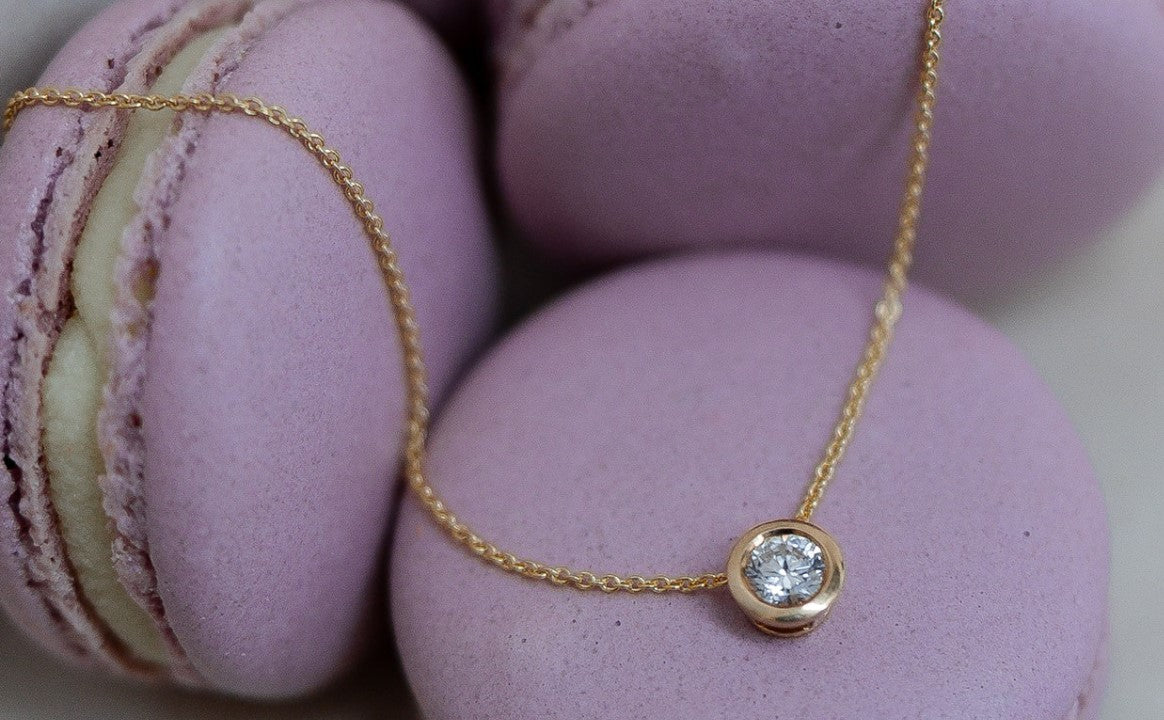 Macaron Gold sliding Pendant