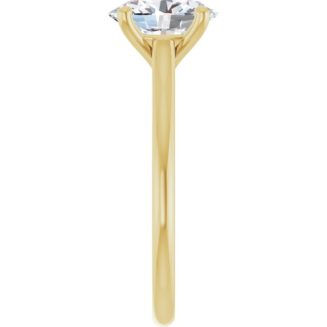 AUDREY Solitaire Oval Engagement Ring - 18K Yellow Gold - View 4