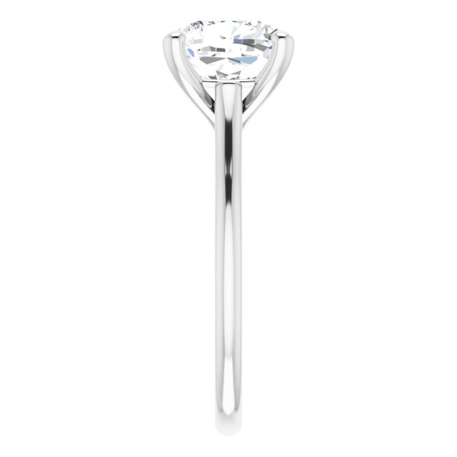 AUDREY Solitaire Cushion Engagement Ring - Platinum - View 4