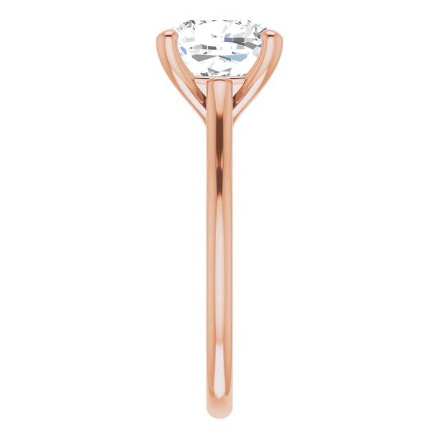 AUDREY Solitaire Cushion Engagement Ring - 18K Rose Gold - View 4
