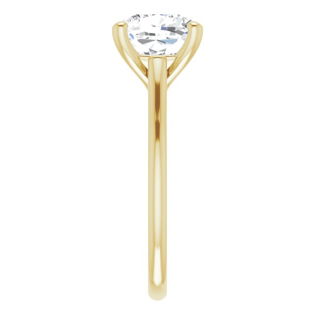 AUDREY Solitaire Cushion Engagement Ring - 18K Yellow Gold - View 4