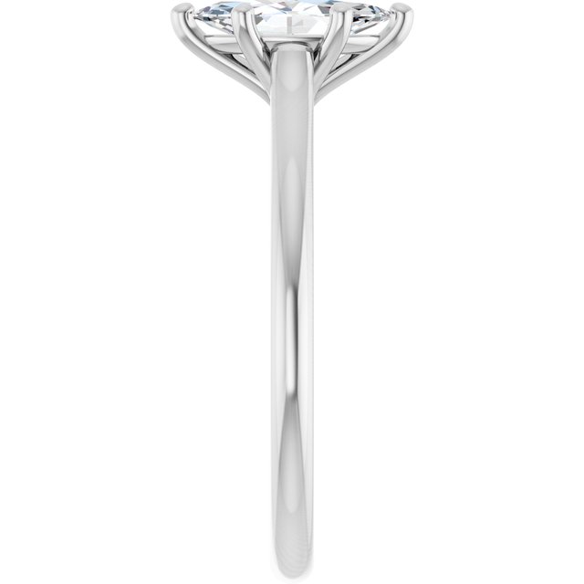 AUDREY Solitaire Marquise Engagement Ring - Platinum - View 4