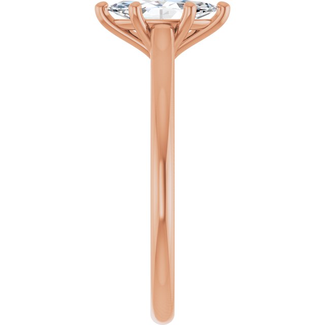 AUDREY Solitaire Marquise Engagement Ring - 18K Rose Gold - View 4