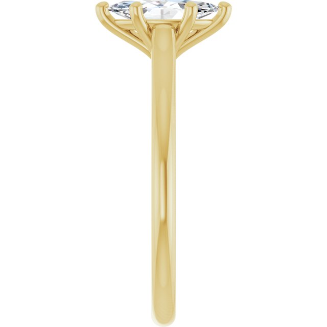 AUDREY Solitaire Marquise Engagement Ring - 18K Yellow Gold - View 4