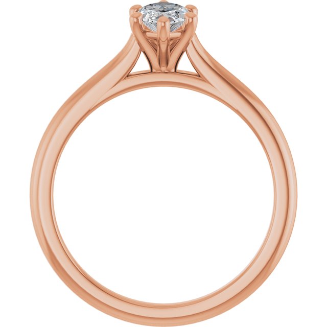 AUDREY Solitaire Marquise Engagement Ring - 18K Rose Gold - View 2