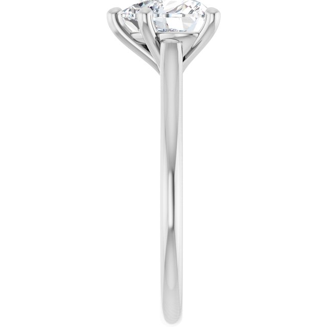 AUDREY Solitaire Heart Engagement Ring - Platinum - View 4