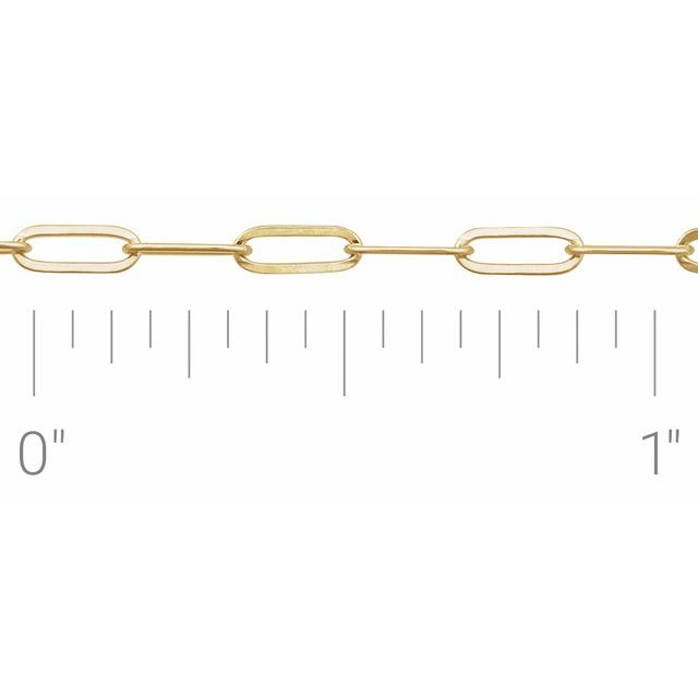 10K Yellow Gold 2.1 mm 10K Yellow Recycled Metal Paperclip-Style Chain by the Inch Jewelry