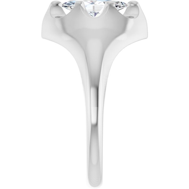 GEORGE Signet Solitaire Marquise Engagement Ring - Platinum - View 4