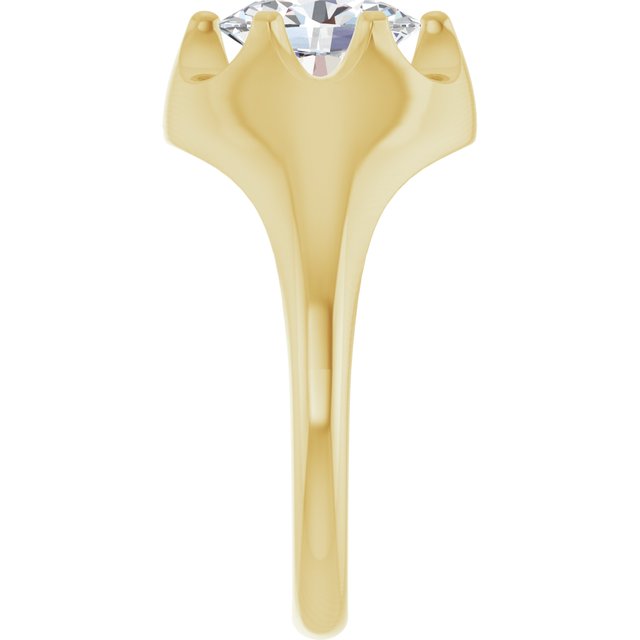 GEORGE Signet Solitaire Oval Engagement Ring - 18K Yellow Gold - View 4
