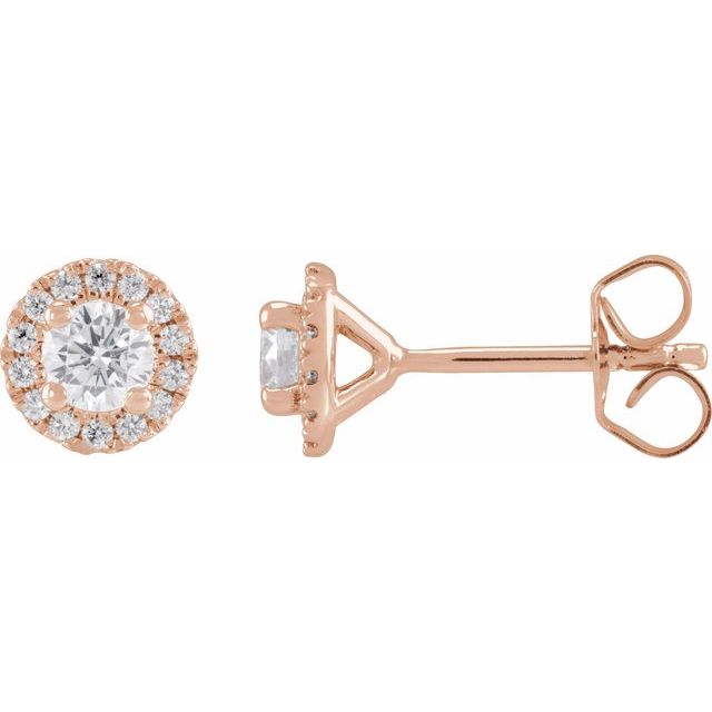 ANGEL Lab-Grown Halo Diamond Stud Earrings Jewelry