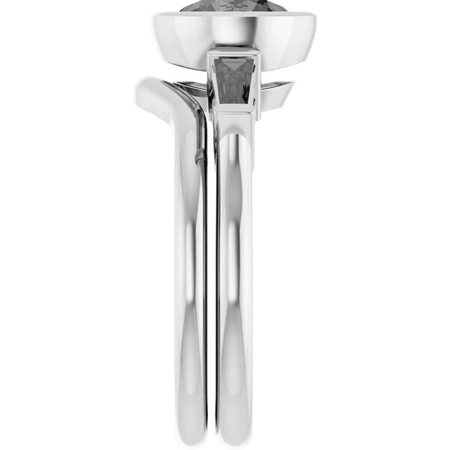 Lab Grown Gemstone and Diamond Round Cut Ring