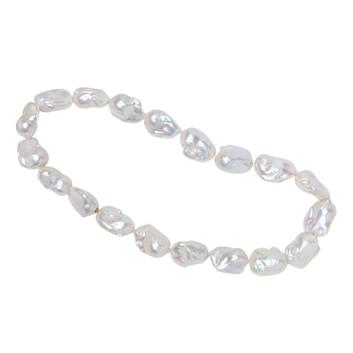 Baroque Pearl Necklace with 18ct Yellow Gold Invisible Twist Clasp