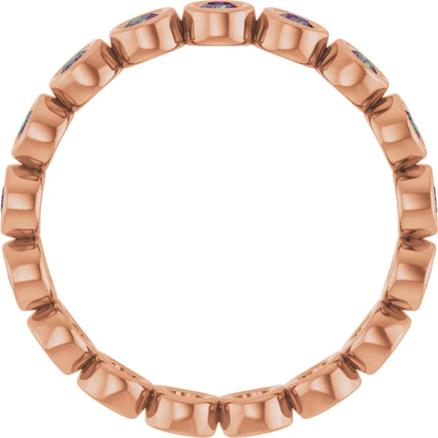 10K Rose 1/2 CTW Lab-Grown Diamond  Eternity Band