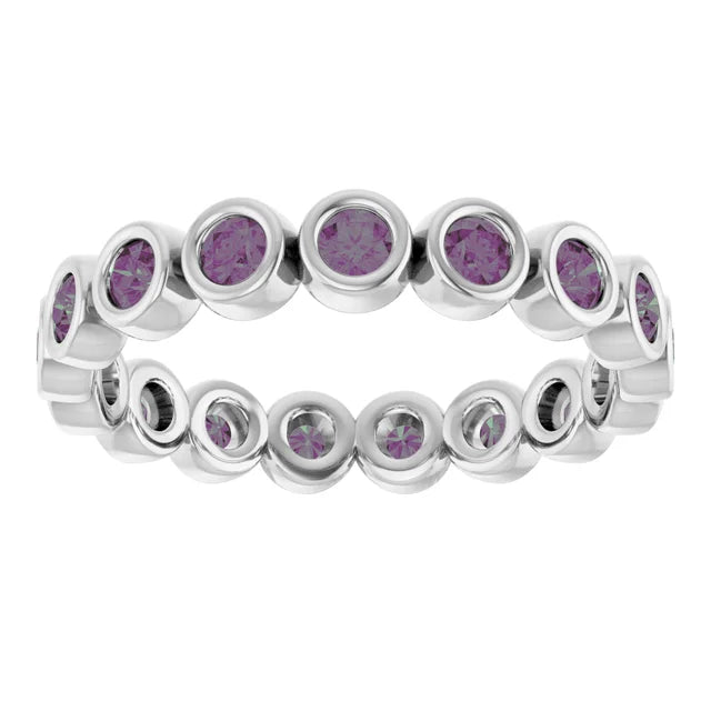 10K Rose 1/2 CTW Lab-Grown Diamond  Eternity Band
