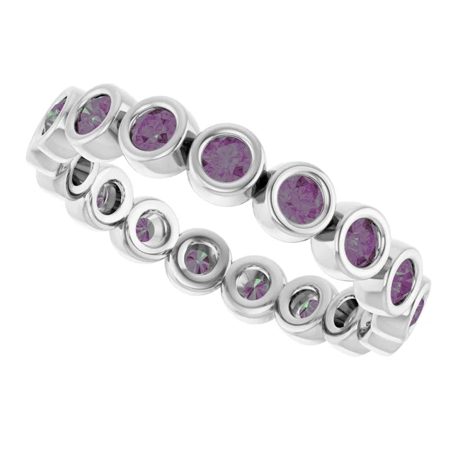 10K Rose 1/2 CTW Lab-Grown Diamond  Eternity Band