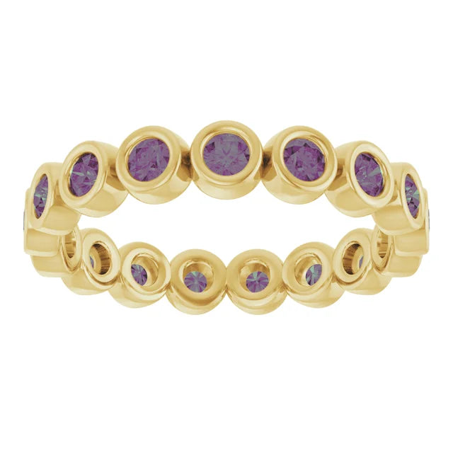 10K Rose 1/2 CTW Lab-Grown Diamond  Eternity Band
