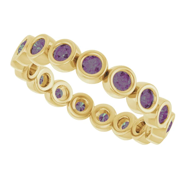 10K Rose 1/2 CTW Lab-Grown Diamond  Eternity Band