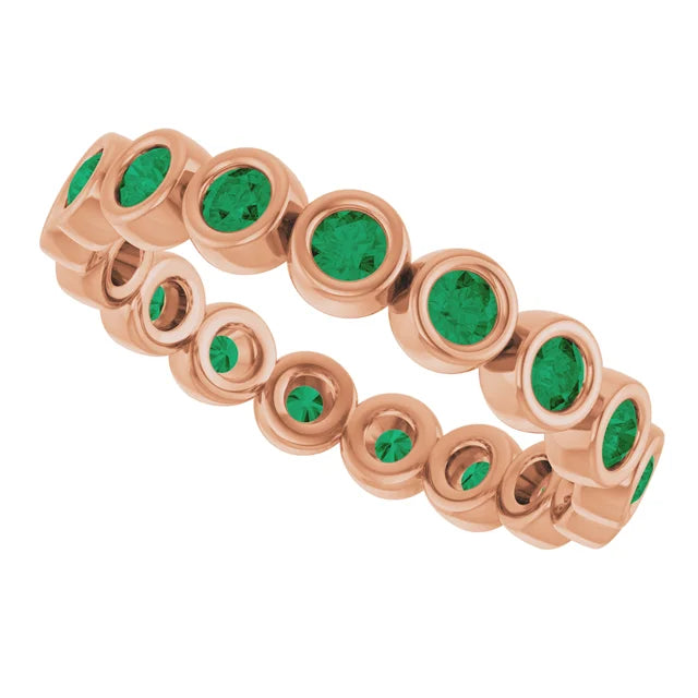 10K Rose 1/2 CTW Lab-Grown Diamond  Eternity Band
