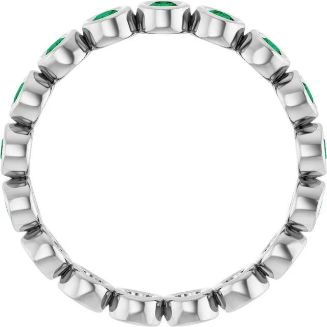 10K Rose 1/2 CTW Lab-Grown Diamond  Eternity Band