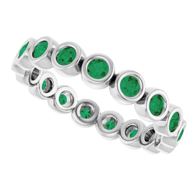 10K Rose 1/2 CTW Lab-Grown Diamond  Eternity Band