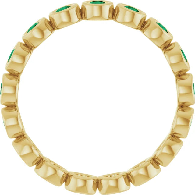 10K Rose 1/2 CTW Lab-Grown Diamond  Eternity Band