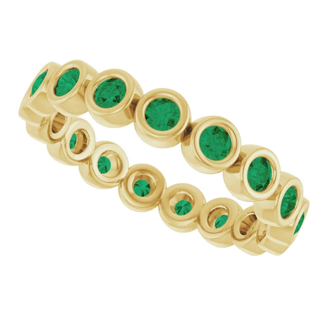 10K Rose 1/2 CTW Lab-Grown Diamond  Eternity Band