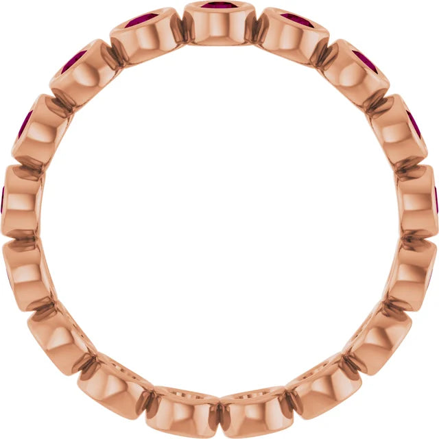 10K Rose 1/2 CTW Lab-Grown Diamond  Eternity Band