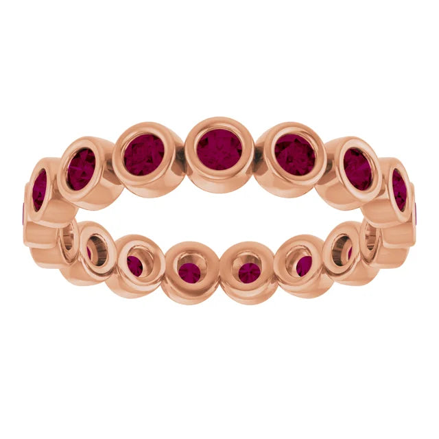10K Rose 1/2 CTW Lab-Grown Diamond  Eternity Band