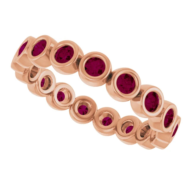 10K Rose 1/2 CTW Lab-Grown Diamond  Eternity Band