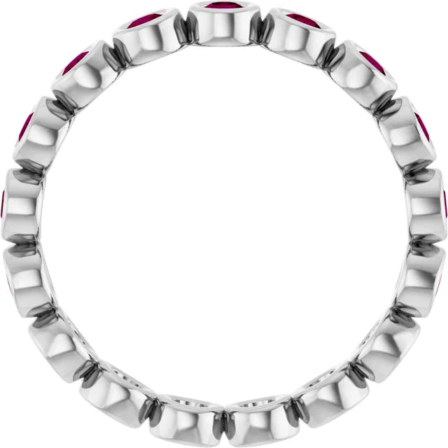 10K Rose 1/2 CTW Lab-Grown Diamond  Eternity Band