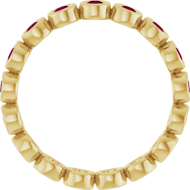 10K Rose 1/2 CTW Lab-Grown Diamond  Eternity Band