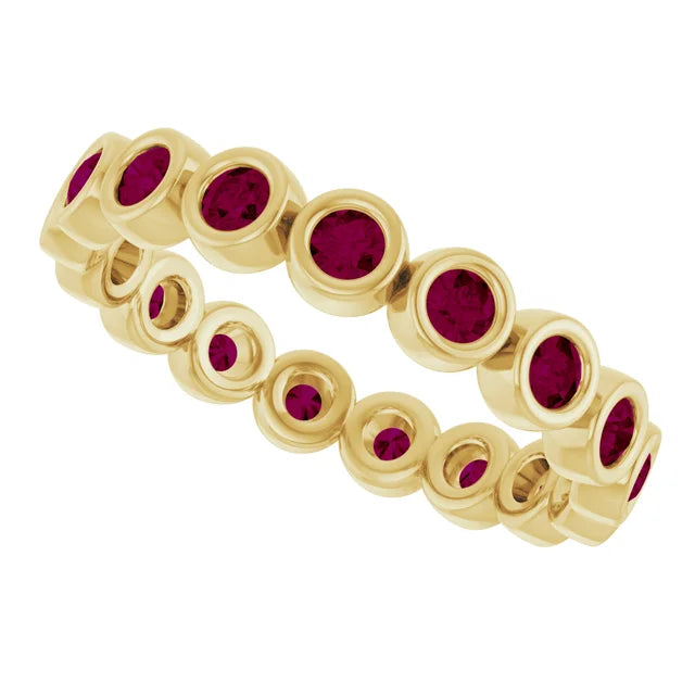 10K Rose 1/2 CTW Lab-Grown Diamond  Eternity Band