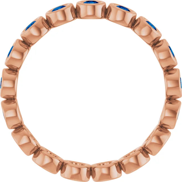 10K Rose 1/2 CTW Lab-Grown Diamond  Eternity Band