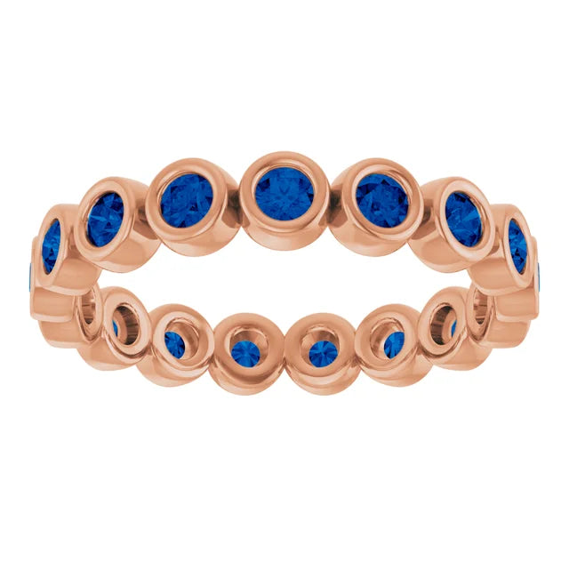10K Rose 1/2 CTW Lab-Grown Diamond  Eternity Band