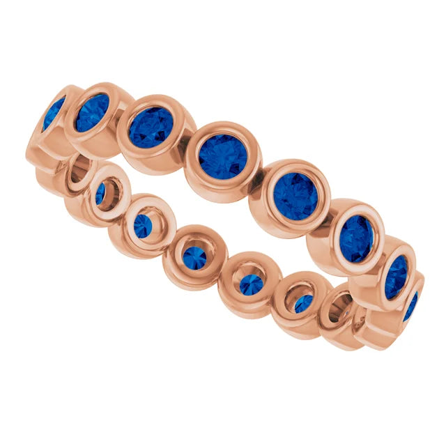 10K Rose 1/2 CTW Lab-Grown Diamond  Eternity Band