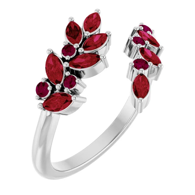FEATHER Marquise and Round Diamond Ring