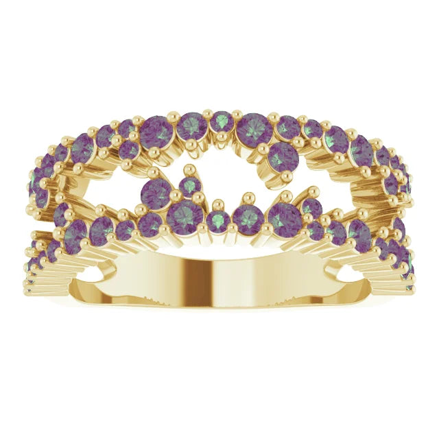 LACUNA Claw set Diamond or gemstone Ring