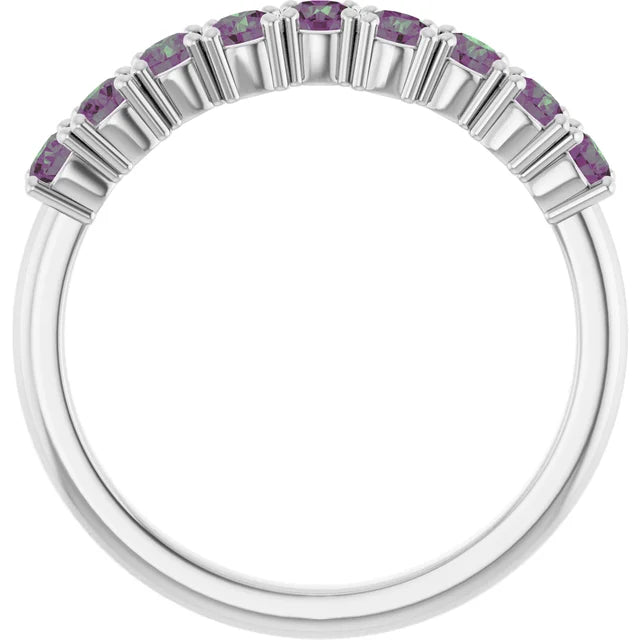 10K Yellow 9/10 CTW Lab-Grown Diamond Anniversary Band