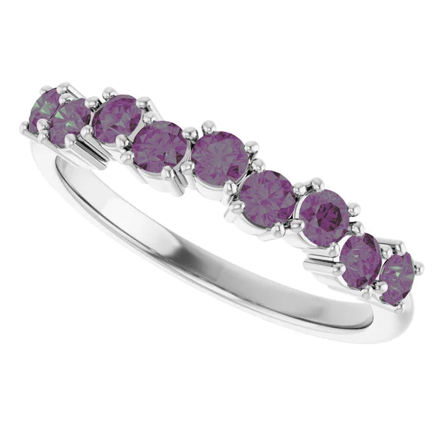 10K Yellow 9/10 CTW Lab-Grown Diamond Anniversary Band