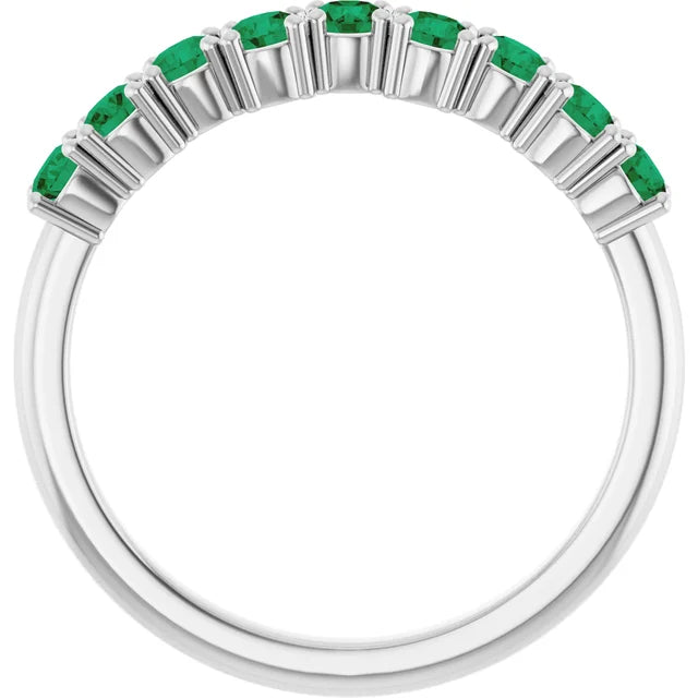 10K Yellow 9/10 CTW Lab-Grown Diamond Anniversary Band