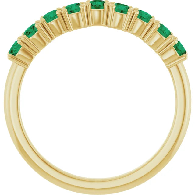 10K Yellow 9/10 CTW Lab-Grown Diamond Anniversary Band