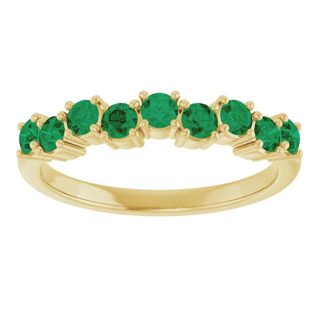 10K Yellow 9/10 CTW Lab-Grown Diamond Anniversary Band