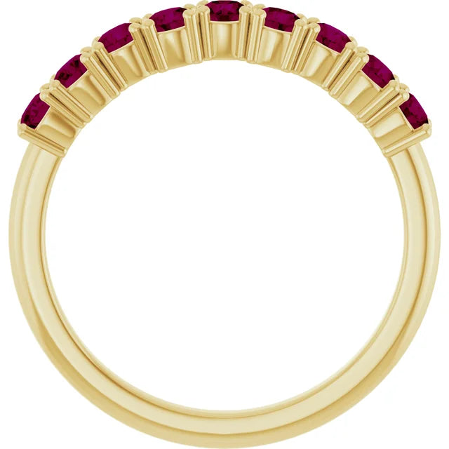 10K Yellow 9/10 CTW Lab-Grown Diamond Anniversary Band