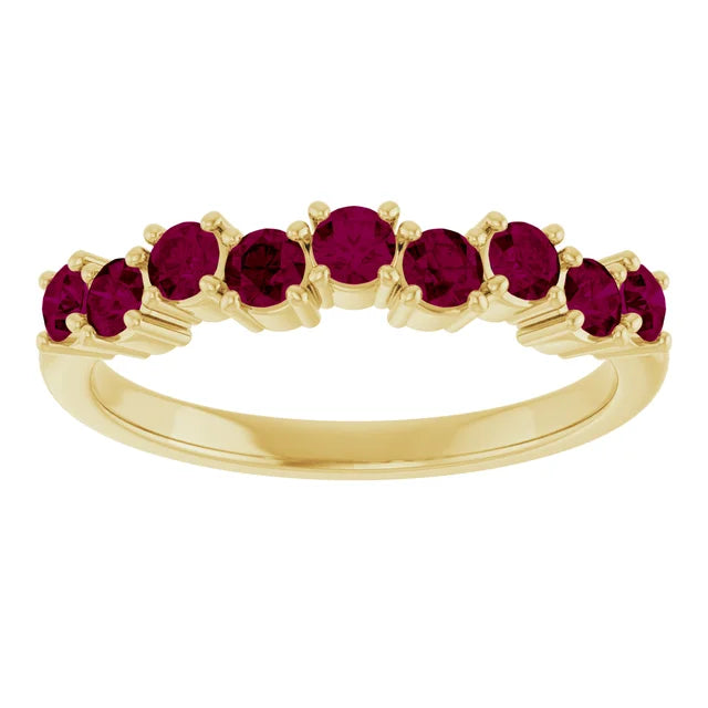 10K Yellow 9/10 CTW Lab-Grown Diamond Anniversary Band