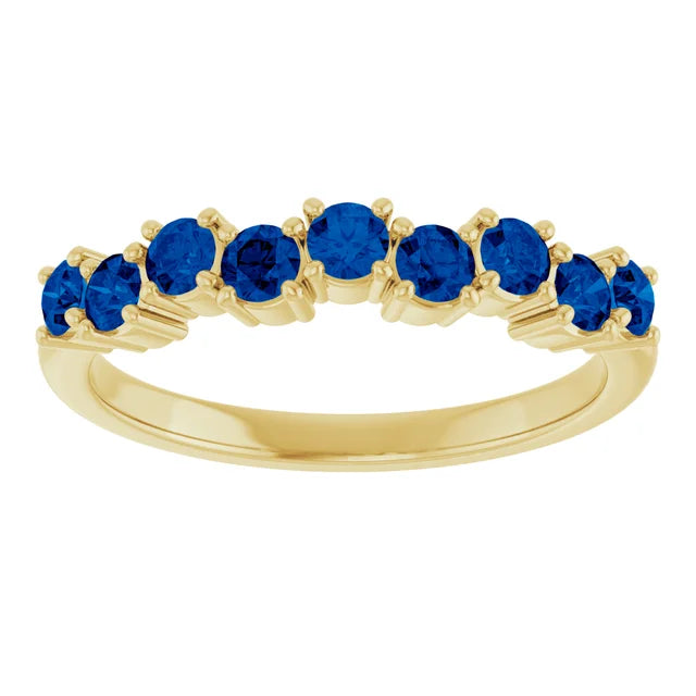 10K Yellow 9/10 CTW Lab-Grown Diamond Anniversary Band