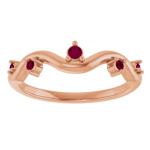 WAVE Diamond or Gemstone band