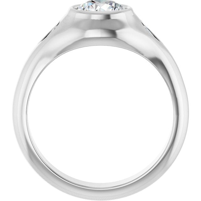 dua-bezel-set-signet-style-engagement-ring-with-flush-pear-shape-diamonds