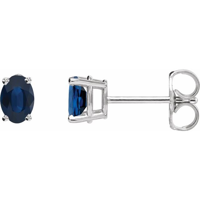 AUDREY Oval Lab-Grown Gemstone Stud Earrings Jewelry