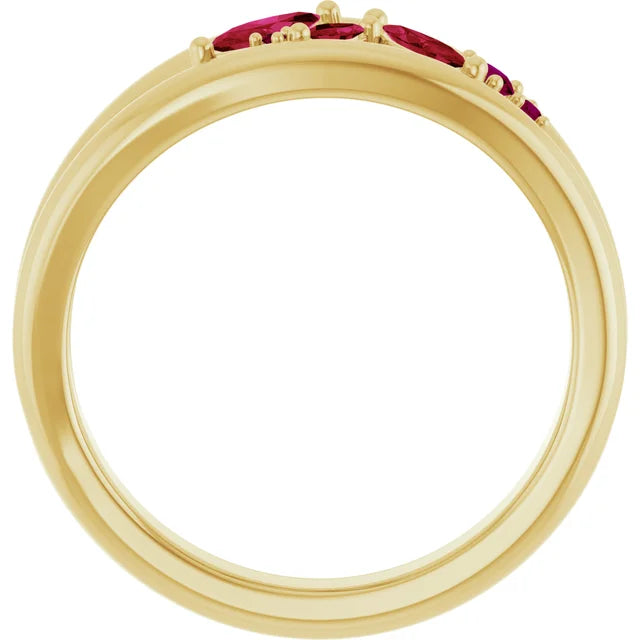 ORGANIC Marquise and round ladies dress ring
