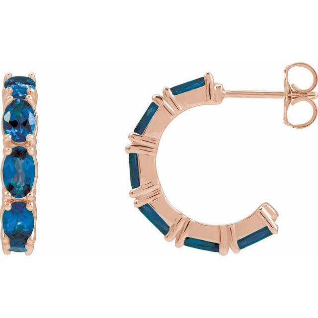 10k-rose-lab-grown-blue-sapphire-hoop-earrings